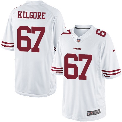 Youth Elite Daniel Kilgore Nike Jersey White Road - #67 NFL San Francisco 49ers
